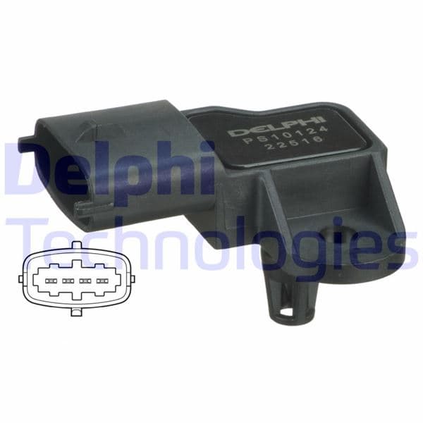 DELPHI BASINÇ MAP SENSÖRÜ ASTRA G-H-J-INSIGNIA A-CORSA D-MERIVA A-B-VECTRA C-ZAFIRA B 1.4 NET-NEL-1.6 LET-X NT-LET-LER 2.0 LEH-LEL-LER OEM: 93170309-55576223-1247128-1238244 - DELPHI PS10124 kodlu oto yedek parça