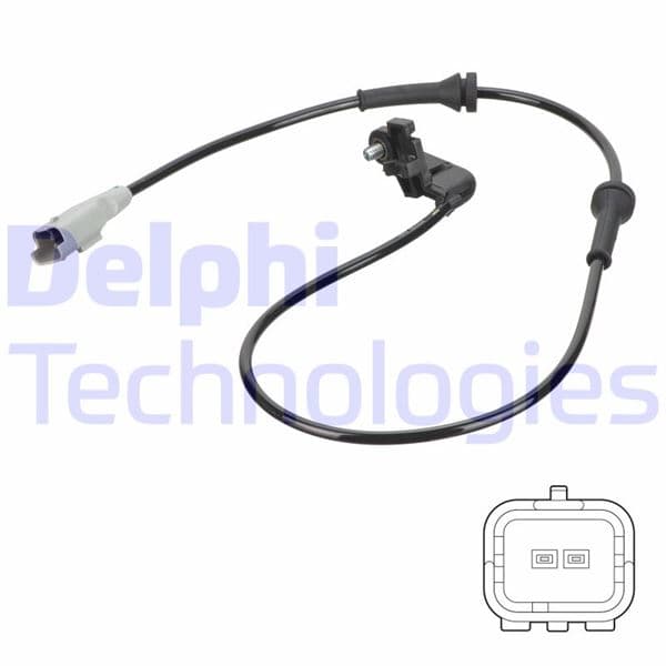 DELPHI ABS DEVİR SENSÖRÜ ARKA PEUGEOT P307 03 12 CITROEN C4 04 11 OEM: 4545.F6-9661974980-4545.C3 - DELPHI SS20763 kodlu oto yedek parça