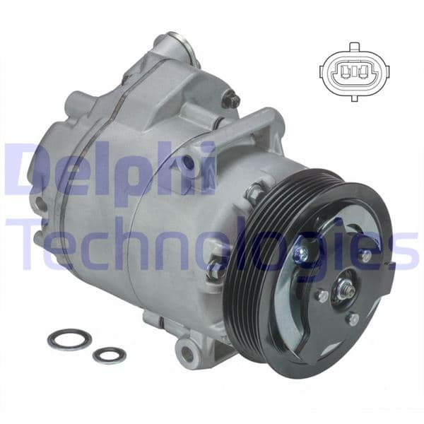 DELPHI KLİMA KOMPRESÖRÜ OPEL ASTRA J 09>15 MERIVA B 10>15 1.3 CDTI 1.7 CDTI OEM: 13395693-13271266-1618047-13250606 - DELPHI TSP0155967 kodlu oto yedek parça