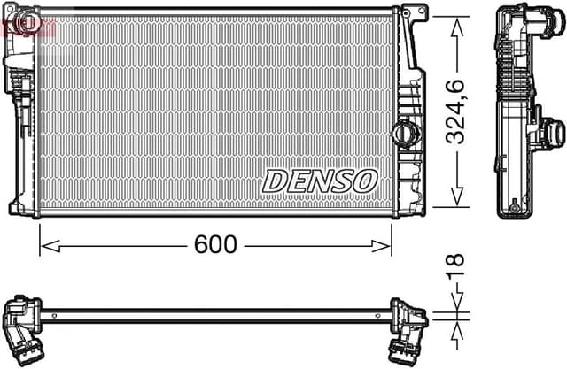 DENSO MOTOR SU RADYATORU BMW N13 N47 B37 B47 F20 F21 F22 F23 F30 F31 F34 F35 F32 F33 F36 OEM: 17117600511 - DENSO DRM05017 kodlu oto yedek parça