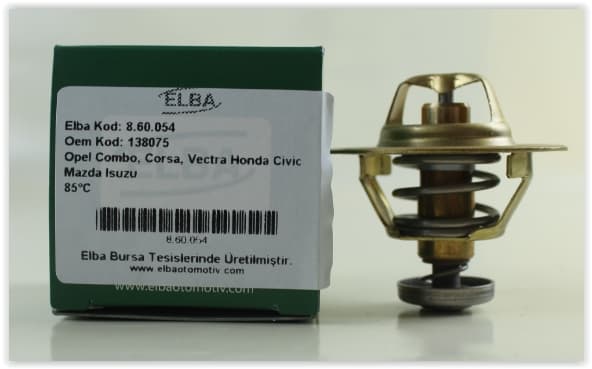ELBA TERMOSTAT 85C OPEL ASTRA H 1.7CDTI-COMBO 1.7D-CORSA B 1.5D-CORSA C 1.7DTI-VECTRA B 1.7TD 19301PLZD00 OEM: 19301PLZD00 - ELBA 860054 kodlu oto yedek parça