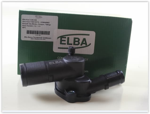 ELBA TERMOSTAT KOMPLE CLIO-TWNG 03/98 KNG-MODUS 1.2 04 8200660882-7700110716 OEM: 8200660882-7700110716 - ELBA 860068 kodlu oto yedek parça