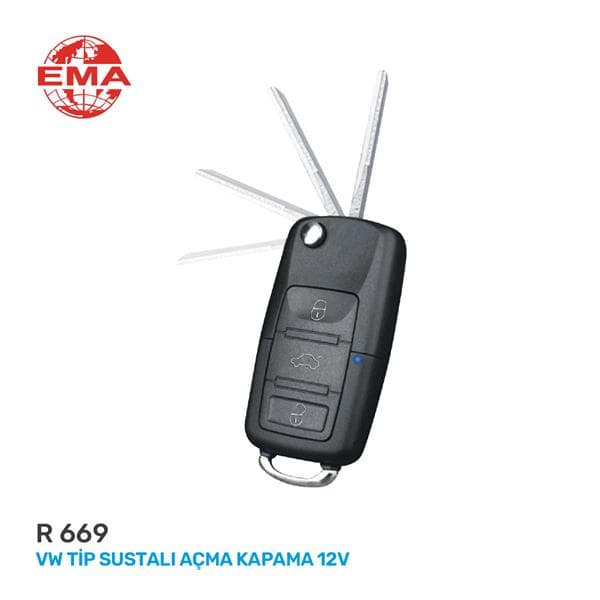 EMA UZAKTAN AÇMA KAPAMA ÜNİTESİ SUSTALI TİP RENKLİ MAVİ-SARI-KIRMIZI  - EMA R669 kodlu oto yedek parça