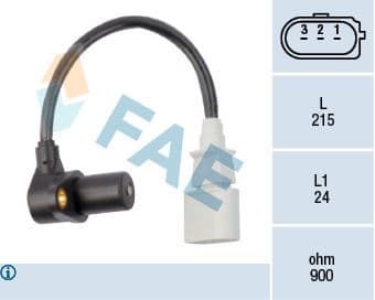 FAE KRANK MİL SENSÖRÜ GOLF4-5-BORA-JETTA-A3-LEON-OCTAVIA-1.6 AKL-BSE-BFQ-BGU OEM: 06A906433G-06A906433L-06A906433N - FAE 79048 kodlu oto yedek parça