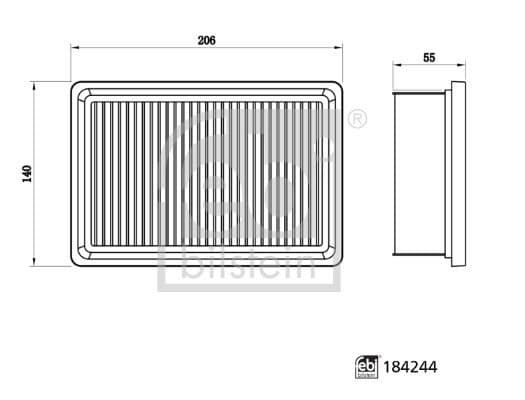 FEBI HAVA FILTRESI CAPTUR II 20 CLIO V 19 1.0 SCE B4D 1.0 TCE H4D 1.3 TCE H5H 165464877R OEM: 165464877R - FEBI 184244 kodlu oto yedek parça