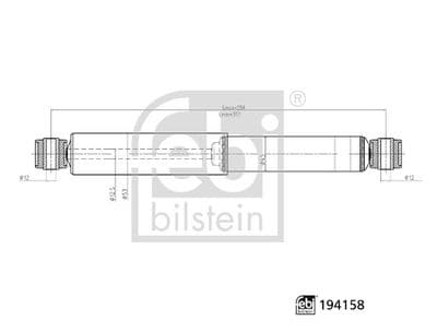 FEBI ARKA AMORTİSÖR L/R VW AMAROK 2.0 TDI 2012 OEM: 2H0513029J-2H0513029F-2H0513029H - FEBI 194158 kodlu oto yedek parça