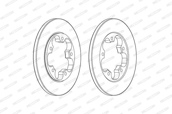 FERODO ARKA FREN DISKI TRANSIT V363 14 TEK TEKER A.CEKER DUZ 308MM 5 BIJON BK312A315AB-KK312A315AA-1815599 OEM: BK312A315AB-KK312A315AA-1815599 - FERODO DDF2484C kodlu oto yedek parça