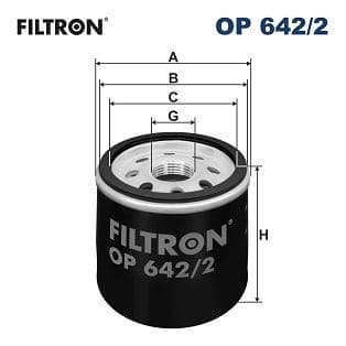 FILTRON YAĞ FİLTRESİ CLIO I-II-III-KNG-TWNG-MODUS 1.2 04/03 OP642.2 OEM: 8200257642-1520800QAG - FILTRON OP2012 kodlu oto yedek parça