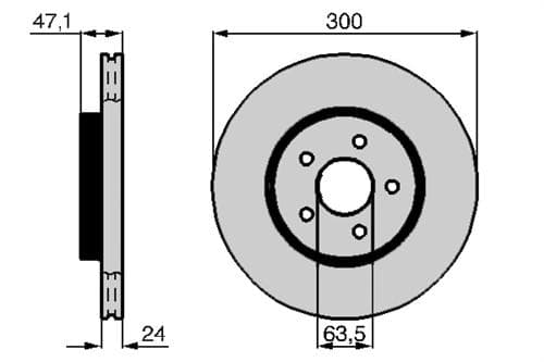 FRENDI ON FREN DISK AYNASI MONDEO III 00 07 JAGUAR X TYPE 01 09 OLCU 300 24 5 BIJON OEM: 7S7J1125BB-1321488-C2S42667 - FRENDI 13133 kodlu oto yedek parça