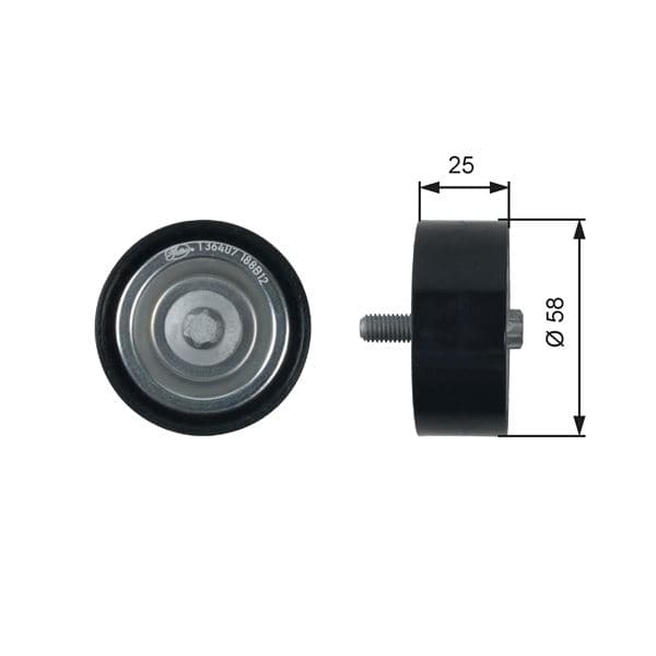 GATES KAYIS GERGI RULMANI MERCEDES W169 W245 A2662020419 OEM: A2662020419 - GATES T36407 kodlu oto yedek parça