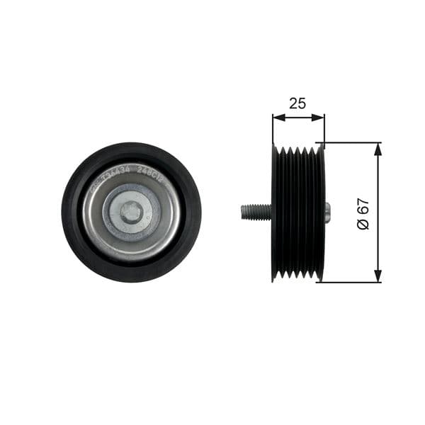 GATES KAYIS GERGI RULMANI MERCEDES X218 C218 W212 W221 W166 W463 C292 KANALLI OEM: A2782020519 - GATES T36434 kodlu oto yedek parça