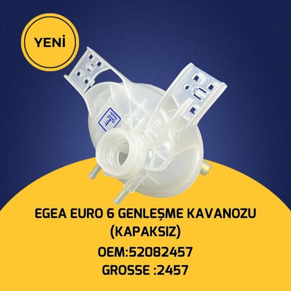 GROSSE RADYATÖR EK SU DEPOSU GENLEŞME KAVANOZU KAPAKSIZ ÜSTDEN ÇİFT ÇIKIŞ EGEA 1.3 1.6Mjet EURO 6 52082457 OEM: 52082457 - GROSSE 2457 kodlu oto yedek parça