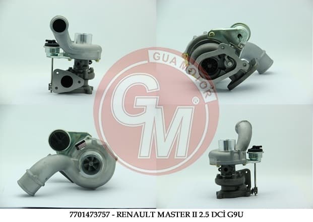 GUA TURBO ŞARJ RENAULT MASTER II 2.5 DCİ G9U 110BG 120BG 7701473757-7711134973 OEM: 7701473757-7711134973 - GUA 40415 kodlu oto yedek parça