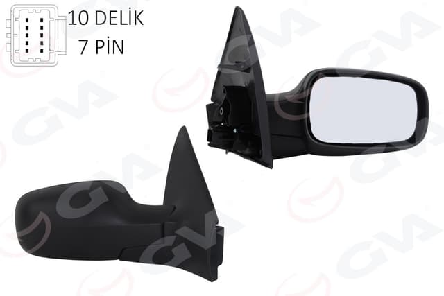 GVA DIŞ DİKİZ AYNASI SAĞ MEGANE 02 ELEKTRİKLİ ISITMALI SENSÖRLÜ KONVEKS 7 FİŞ VM-138EHSR 5 FİŞ VM-138EHSR OEM: 7701054688-7701068375 - GVA 1011140 kodlu oto yedek parça