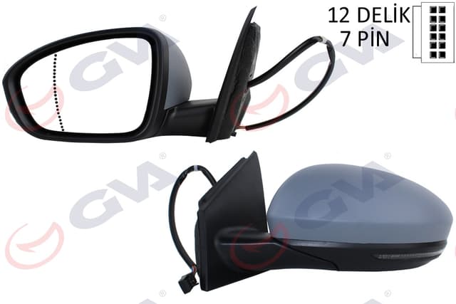 GVA DIŞ DİKİZ AYNASI SOL MEGANE IV 15 ELEKTRİKLİ ISITMALI SİNYALLİ ASTARLI ASFERİK VM-6142EHPAL OEM: 963028559R-963027812R - GVA 1011431 kodlu oto yedek parça