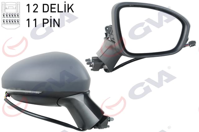 GVA DIŞ DİKİZ AYNASI SAĞ ELEKTRİKLİ ISITMALI SİNYALLİ KATLANIR SENSÖRLÜ ASTARLI KONVEKS CLIO V 19- 12H11P 963017280R-963742692R-963651460R OEM: 963017280R-963742692R-963651460R - GVA 1014346 kodlu oto yedek parça