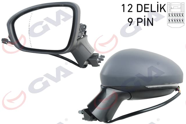 GVA DIŞ DİKİZ AYNASI SOL ELEKTRİKLİ ISITMALI SİNYALLİ KATLANIR ASTARLI ASFERİK CLIO V 19- 12H9P 963027553R-963737470R-963668339R OEM: 963027553R-963737470R-963668339R - GVA 1014347 kodlu oto yedek parça