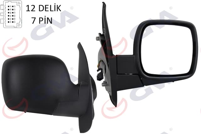 GVA DIŞ DİKİZ AYNASI SAĞ KANGOO 08 ELEKTRİKLİ ISITMALI SENSÖRLÜ KONVEKS 7 FİŞ VM-6131EHSR 7701068836-8200495735 OEM: 7701068836-8200495735 - GVA 1016151 kodlu oto yedek parça