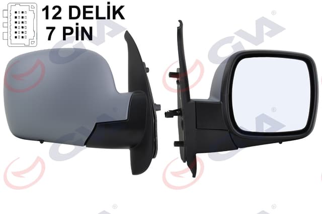 GVA DIŞ DİKİZ AYNASI SAĞ KANGOO 08 ELEKTRİKLİ ISITMALI ASTARLI SENSÖRLÜ KONVEKS VM-6131EHPSR OEM: 7701068836-8200495735 - GVA 1016152 kodlu oto yedek parça