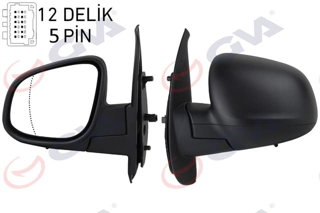 GVA DIŞ DİKİZ AYNASI SOL KANGOO-CITAN 13 ELEKTRİKLİ ISITMALI DESENLİ ASFERİK 5 FİŞ VM-6132EHAL 963027201R-963733548R OEM: 963027201R-963733548R - GVA 1016323 kodlu oto yedek parça