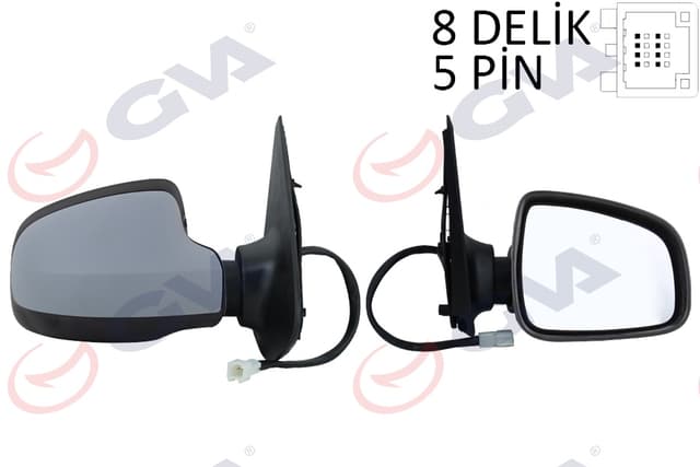 GVA DIŞ DİKİZ AYNASI SAĞ SANDERO STEPWAY 12 ELEKTRİKLİ ISITMALI ASTARLI KONVEKS SENSÖRSÜZ VM-6804EHPSR 963011787R OEM: 963011787R - GVA 1019166 kodlu oto yedek parça