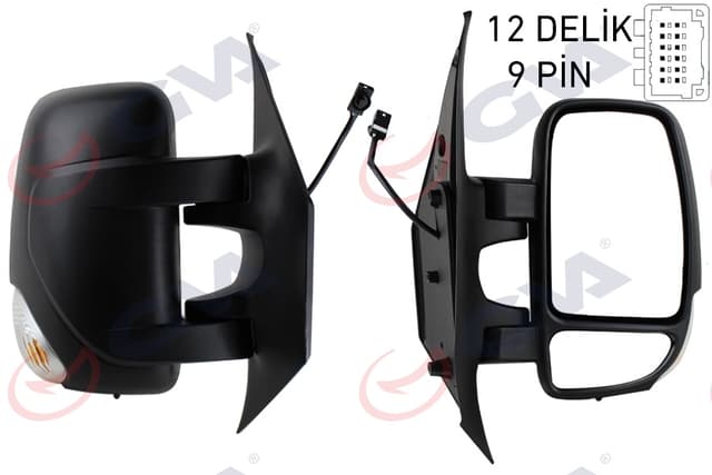 GVA DIŞ DİKİZ AYNASI SAĞ MASTER-MOVANO 10 ELEKTRİKLİ ISITMALI SİNYALLİ SENSÖRLÜ KONVEKS OEM: 963016903R-4419412 - GVA 1019265 kodlu oto yedek parça