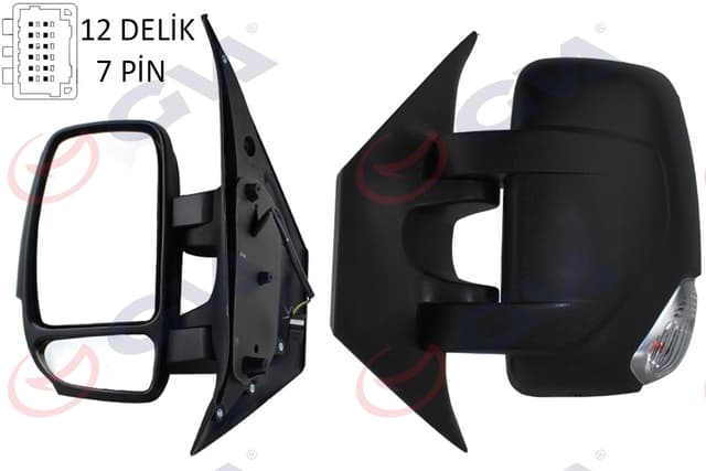GVA DIŞ DİKİZ AYNASI SOL MASTER-MOVANO 10 ELEKTRİKLİ ISITMALI SİNYALLİ KONVEKS SOL L VM-971EHL OEM: 963021976R-963020131R-4419408 - GVA 1019266 kodlu oto yedek parça