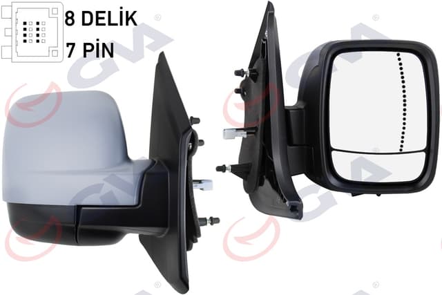 GVA DIŞ DİKİZ AYNASI SAĞ TRAFIC-VİVARO 14 ELEKTRİKLİ ISITMALI SENSÖRLÜ ASTARLI ASFERİK 6 FİŞ VM-976EHPSAR 963746264R-4422964-963651588R OEM: 963746264R-4422964-963651588R - GVA 1019410 kodlu oto yedek parça