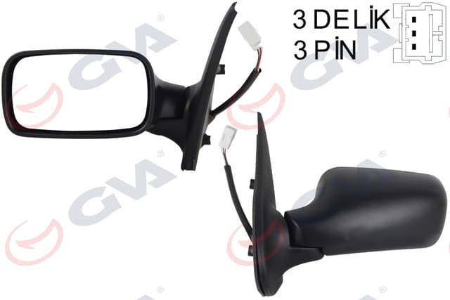 GVA DIŞ DİKİZ AYNASI SOL PALIO 98 ELEKTRİKLİ KONVEKS 3 FİŞ VM-155E-5DL  - GVA 1021105 kodlu oto yedek parça