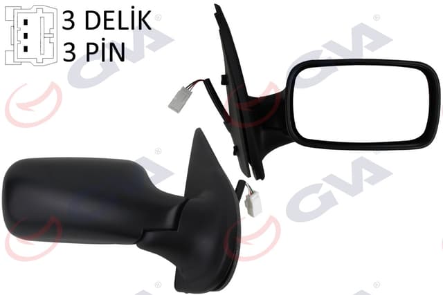 GVA DIŞ DİKİZ AYNASI SAĞ PALIO 98 ELEKTRİKLİ KONVEKS 3 FİŞ VM-155E-5DR  - GVA 1021106 kodlu oto yedek parça