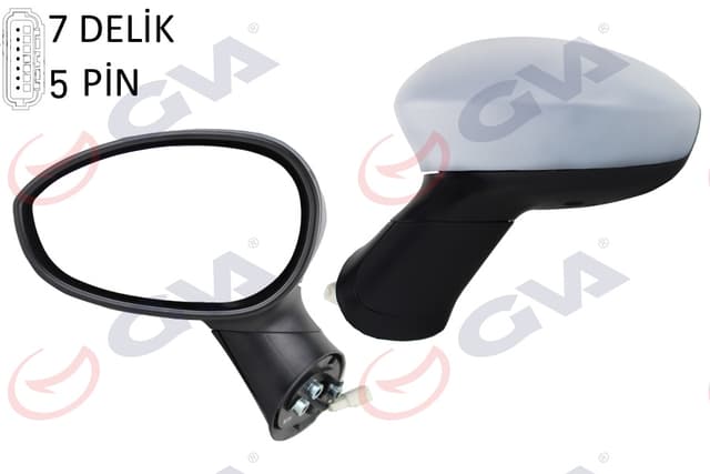 GVA DIŞ DİKİZ AYNASI SOL GRANDE PUNTO 06 LINEA 07 ELEKTRİKLİ ISITMALI ASTARLI SENSÖRLÜ KONVEKS 5 FİŞ VM-6156EHPL OEM: 735410433-735413382-735410640 - GVA 1028240 kodlu oto yedek parça