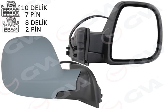 GVA DIŞ DİKİZ AYNASI FIAT YENİ DOBLO COMBİ- CARG0 ELEKTRİKLİ ASTARLI REZİSTANSLI OTOMATİK AÇMA KAPAMA SAĞ 23- 155303122 OEM: 155303122 - GVA 1029108 kodlu oto yedek parça