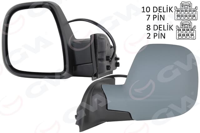 GVA DIŞ DİKİZ AYNASI FIAT YENİ DOBLO COMBİ- CARG0 ELEKTRİKLİ ASTARLI REZİSTANSLI OTOMATİK AÇMA KAPAMA SOL 23-  - GVA 1029109 kodlu oto yedek parça
