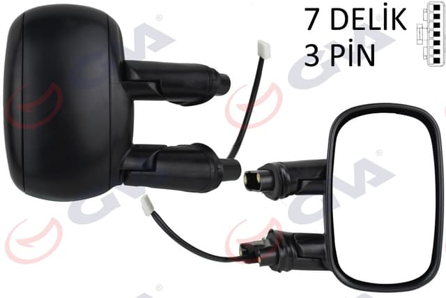 GVA DIŞ DİKİZ AYNASI SAG ELEKTRİKLİ ASTARLI FIAT DOBLO 00 10 KONVEKS 3 FİŞ VM-666EHPR OEM: 735296227 - GVA 1029110 kodlu oto yedek parça