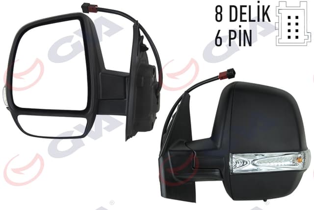 GVA DIŞ DİKİZ AYNASI SOL DOBLO 11 ELEKTRİKLİ ISITMALI SİNYALLİ ÇİFT CAM KONVEKS 6 FİŞ VM-669EHPL 735528049 OEM: 735528049 - GVA 1029171 kodlu oto yedek parça