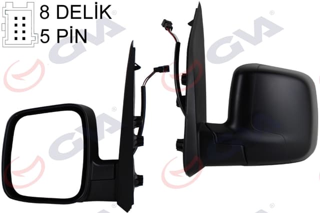 GVA DIŞ DİKİZ AYNASI SOL FIORINO-BIPPER-NEMO 07 ELEKTRİKLİ ISITMALI KONVEKS 5 FİŞ VM-6115EHL OEM: 735460571-8153.VJ-735714776 - GVA 1029331 kodlu oto yedek parça