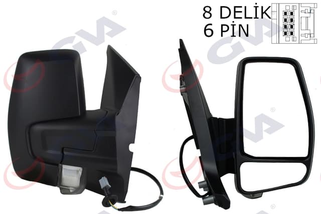 GVA DIŞ DİKİZ AYNASI SAĞ TRANSİT CUSTOM V362 12 17 ELEKTİRİKLİ ISITMALI DESENLİ SİNYALLİ BK21 17682 BL5JA6-2123231 OEM: BK21 17682 BL5JA6-2123231 - GVA 1032214 kodlu oto yedek parça