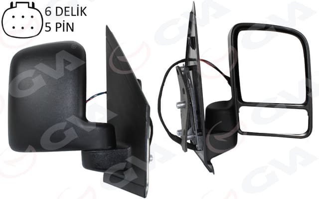 GVA DIŞ DİKİZ AYNASI SAĞ FORD CONNECT 02> ELEKTRİKLİ OEM: 2T14 17682 FC-2T14 17682 FB - GVA 1033152 kodlu oto yedek parça