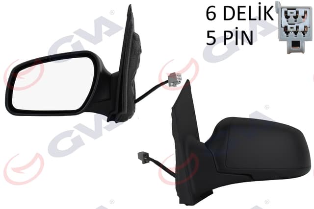 GVA DIŞ DİKİZ AYNASI SOL FOCUS II 05 08 ELEKTRİKLİ ISITMALI KONVEKS 5 FİŞ VM-301EHL OEM: 4M5117683CK-1376311-1500619 - GVA 1035161 kodlu oto yedek parça
