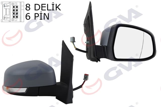 GVA DIŞ DİKİZ AYNASI SAG FOCUS II 08-11 ELEKTRİKLİ ISITMALI SİNYALLİ KÖR NOKTALI ASTARLI 6 FİŞ VM-6304EHPAR 8M5117682YF-8M5117682YC-1728322 OEM: 8M5117682YF-8M5117682YC-1728322 - GVA 1035178 kodlu oto yedek parça