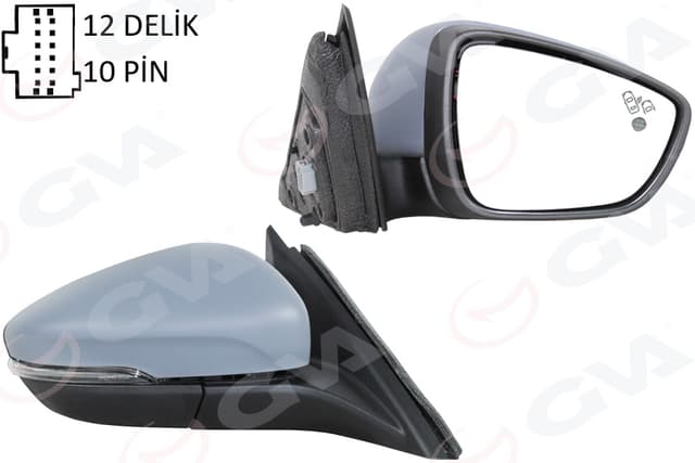 GVA DIŞ DİKİZ AYNASI SAĞ FORD FOCUS 18> ELEKTRİKLİ ISITMALI SİNYALLİ ASTARLI KATLANIR OEM: JX7B 17E714 KF - GVA 1035224 kodlu oto yedek parça