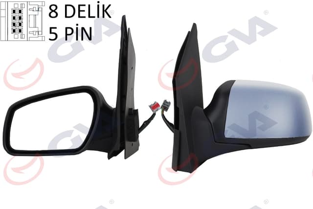 GVA DIŞ DİKİZ AYNASI SOL FIESTA 06 08 ELEKTRİKLİ ISITMALI ASTARLI KONVEKS 5 FİŞ VM-6312EHPL 6S61 17683 AE-1444264 OEM: 6S61 17683 AE-1444264 - GVA 1037151 kodlu oto yedek parça