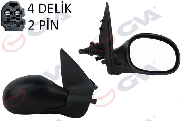 GVA DIŞ DİKİZ AYNASI SAĞ 206 98 MEKANİK ISITMALI SENSÖRLÜ KONVEKS 2 FİŞ VM-206HSR 8148.XZ OEM: 8148.XZ - GVA 1043202 kodlu oto yedek parça