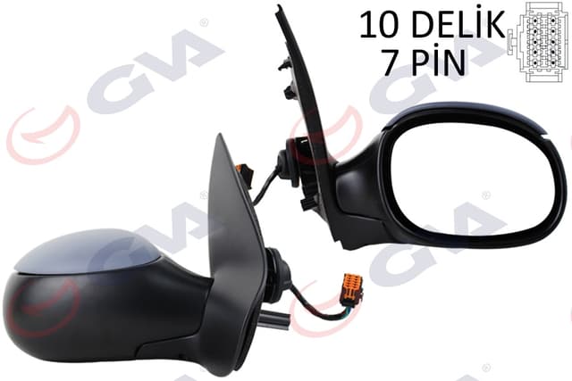 GVA DIŞ DİKİZ AYNASI SAĞ 206 04 ELEKTRİKLİ ISITMALI SENSÖRLÜ ASTARLI ASFERKLİ 7 FİŞ VM-208EHPSR 8149.KN-8149.KC-8148.XZ OEM: 8149.KN-8149.KC-8148.XZ - GVA 1043230 kodlu oto yedek parça
