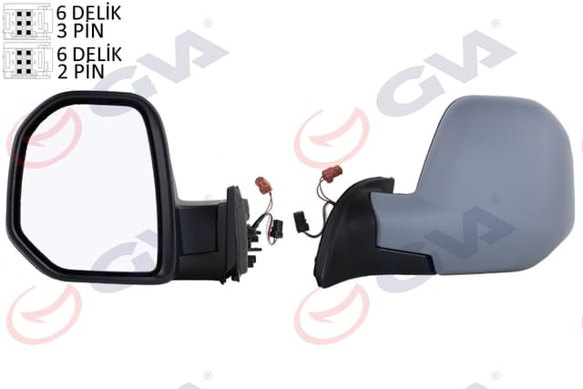 GVA DIŞ DİKİZ AYNASI SOL BERLINGO-PARTNER 08 ELEKTRİKLİ ISITMALI ASTARLI KONVEKS VM-6118EHPL 8153.TR-1606642780 OEM: 8153.TR-1606642780 - GVA 1045161 kodlu oto yedek parça