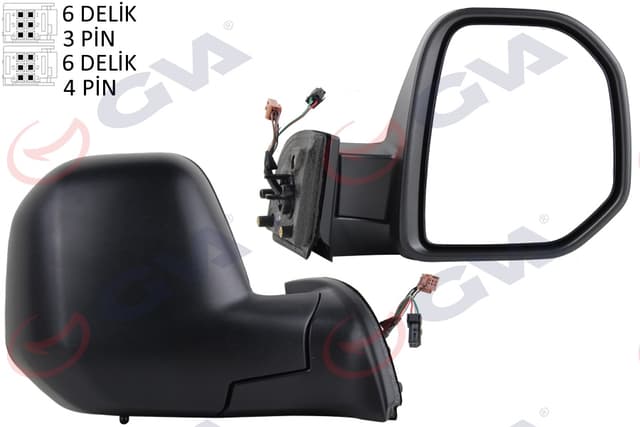 GVA DIŞ DİKİZ AYNASI SAĞ BERLINGO-PARTNER 08 ELEKTRİKLİ ISITMALI SENSÖRLÜ KONVEKS VM-6118EHSR 8153.TQ-8153.TT OEM: 8153.TQ-8153.TT - GVA 1045162 kodlu oto yedek parça