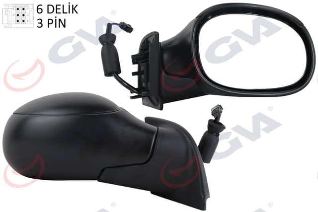 GVA DIŞ DİKİZ AYNASI SAĞ C3 02 ELEKTRİKLİ ISITMALI KONVEKS 3 FİŞ VM-501ER 8149.FK OEM: 8149.FK - GVA 1050230 kodlu oto yedek parça