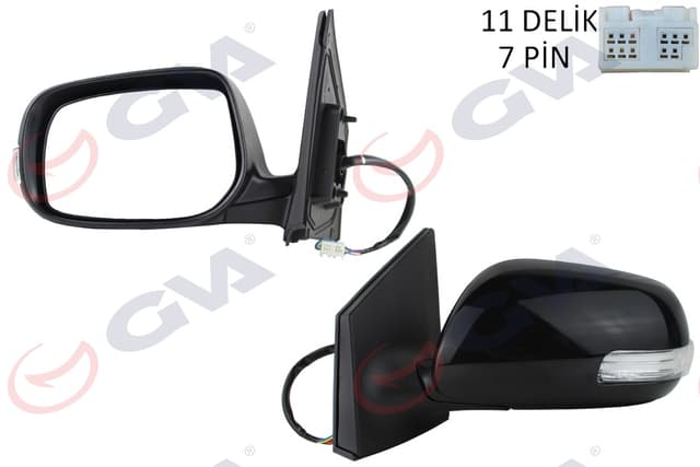 GVA DIŞ DİKİZ AYNASI SOL COROLLA 10 ELEKTRİKLİ ISITMALI KATLANIR SİNYALLİ ASTARLI ASFERİK 7 FİŞ VM-6264NEBAL 8794012G90 OEM: 8794012G90 - GVA 1071140 kodlu oto yedek parça