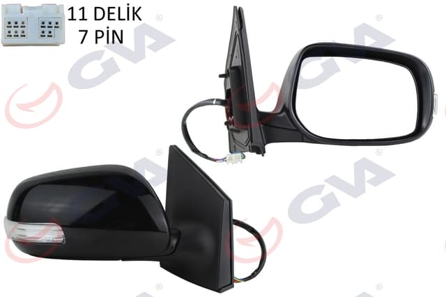 GVA DIŞ DİKİZ AYNASI SAĞ COROLLA 10 ELEKTRİKLİ ISITMALI KATLANIR SİNYALLİ ASTARLI KONVEKS 7 FİŞ VM-6264NEBR 8791012G90 OEM: 8791012G90 - GVA 1071141 kodlu oto yedek parça