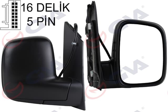 GVA DIŞ DİKİZ AYNASI SAĞ CADDY 04 ELEKTRİKLİ ISITMALI KONVEKS 5 FİŞ VM-375EHR 2K1857508A9B9 OEM: 2K1857508A9B9 - GVA 1075135 kodlu oto yedek parça